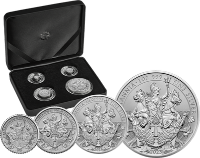 Silber Britannia Fractional-Set 2023 - erstmals mit King Charles III.