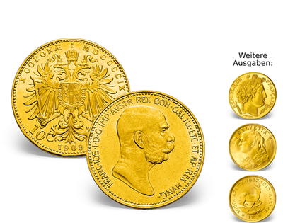 Die berühmtesten Goldmünzen der Welt - Ihr Start: 10-Kronen 