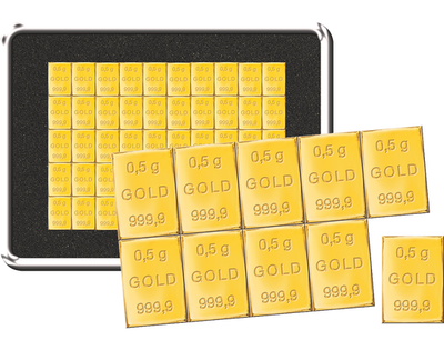Tafelbarren aus reinstem Gold (999,9/1000)