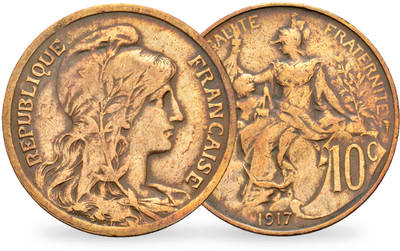 Monnaie ancienne de 10 centimes « Daniel-Dupuis » 