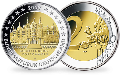 Monnaie de 2 Euros «Mecklembourg-Poméranie occidentale» Allemagne 2007