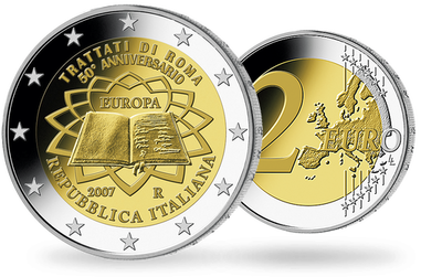 Monnaie de 2 Euros «50 ans du traité de Rome» Italie 2007 