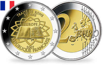 Monnaie de 2 Euros «50 ans du traité de Rome» France 2007 