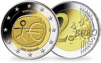 Monnaie de 2 Euros «10 ans de l'Union monétaire» Portugal 2009 