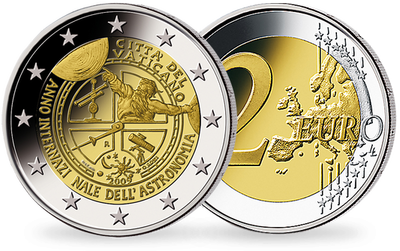 Monnaie de 2 Euros «Année internationale de l'Astronomie» Vatican 2009
