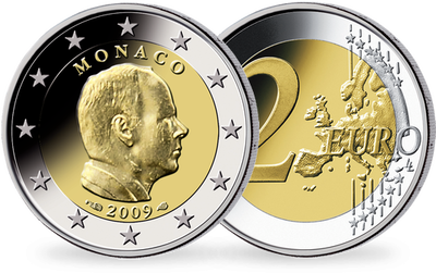 Monnaie de 2 Euros «Prince Albert II» Monaco 2009