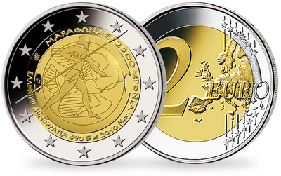 Monnaie de 2 Euros « 2500e anniversaire de la bataille de Marathon » Grèce 2010