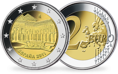 Monnaie de 2 Euros «La Cour des Lions, Grenade» Espagne 2011
