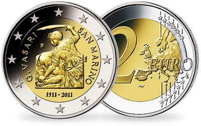 Monnaie de 2 Euros « 500e anniversaire de Giorgio Vasari » Saint-Marin 2011