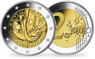 Monnaie de 2 Euros «26èmes Journées mondiales de la jeunesse» Vatican 2011