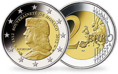 Monnaie de 2 Euros «500e anniversaire de la fondation de la souveraineté de Monaco» Monaco 2012 