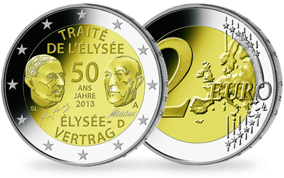 Monnaie de 2 Euros «50 ans du Traité de l'Elysée» Allemagne 2013