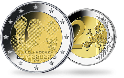 Monnaie de 2 Euros «Mariage du Prince Guillaume» Luxembourg 2012 