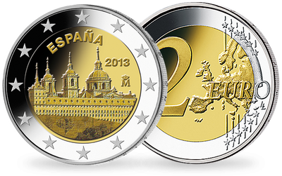 Monnaie de 2 Euros «Monastère de San Lorenzo de El Escorial» Espagne 2013 