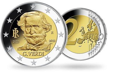 Monnaie de 2 Euros «200e anniversaire de la naissance de Giuseppe VERDI» Italie 2013 