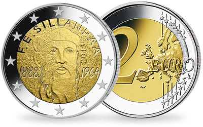 Monnaie de 2 Euros «125e anniversaire de la naissance de F. E. SILLANPÄÄ» Finlande 2013 