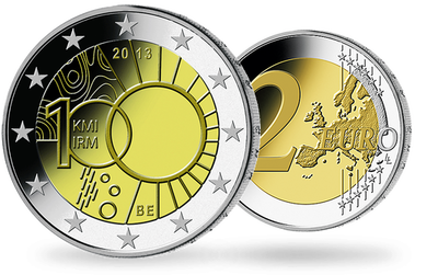 Monnaie de 2 Euros «100e anniversaire de la création de l'Institut royal météorologique» Belgique 2013 