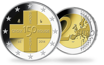 Monnaie de 2 Euros «150e anniversaire de la Croix-Rouge de Belgique» Belgique 2014