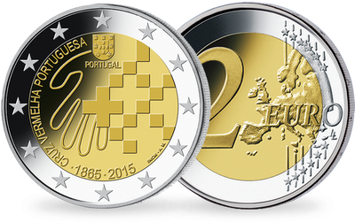 Monnaie de 2 Euros «150e anniversaire de la Croix-Rouge portugaise» Portugal 2015 