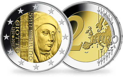 Une des plus rares monnaies de 2 Euros: Saint-Marin « Giotto »