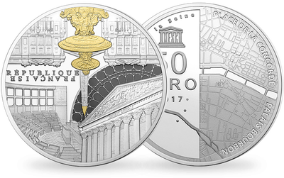 Monnaie de 50 Euros en argent massif «UNESCO - Rives de Seine» 2017