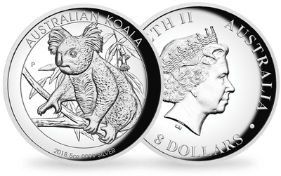 La monnaie 5 onces d’argent « Koala » 2018