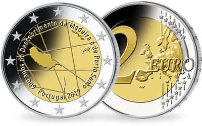 Monnaie de 2 € Portugal «600 ans de la découverte de l'île de Madère» 2019