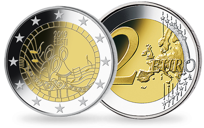 Monnaie de 2 Euros Estonie «150 ans du festival de la chanson estonienne» 2019 