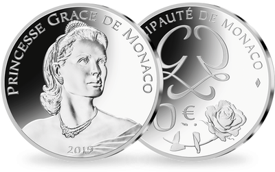 Monnaie de 10 Euros en argent massif «Princesse Grace de Monaco»
