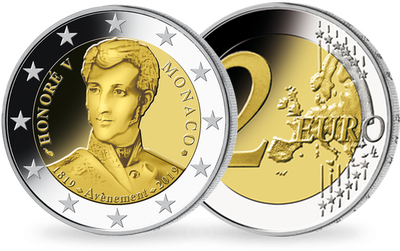Monnaie de 2 Euros Monaco 2019 « L'accession du Prince Honoré V au trône »