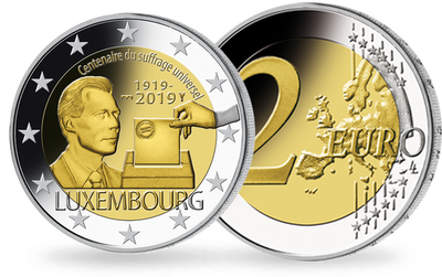 Monnaie de 2€ « 100 ans du suffrage universel » Luxembourg