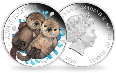 Monnaie argent « Always Together - Loutre » 2020