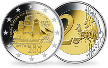 Monnaie de 2 Euros «200 ans de la première expédition en Antarctique» Estonie 2020