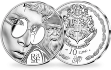 Monnaie officielle de 10 Euros argentée & colorisée «Harry Potter» 2021