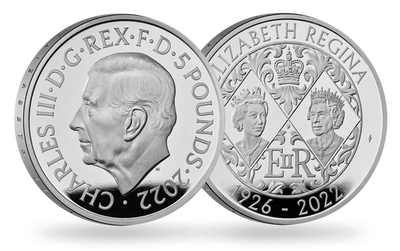 Monnaie commémorative de 5 livres en hommage à la Reine Elizabeth II