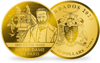 Monnaie en or le plus pur Notre Dame de Paris : « Victor Hugo 1831 »