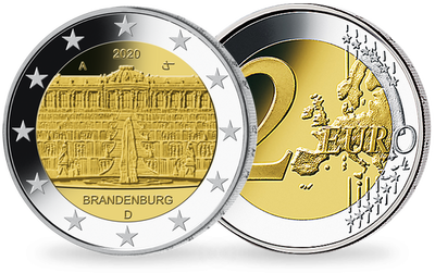Monnaie de 2 Euros «Brandebourg : Palais de Sanssouci» Allemagne 2020