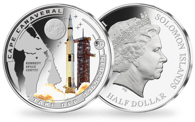 Monnaie Half Dollar argentée «Cap Canaveral» Salomon 2019 