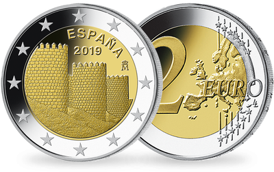 Monnaie de 2 Euros «Vieille ville d'Avila» Espagne 2019