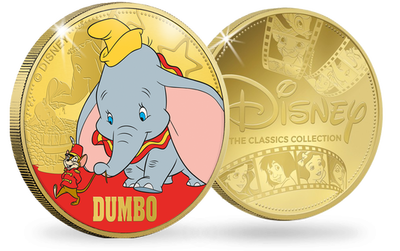 La frappe dorée à l'or pur Classiques Disney «Dumbo» 