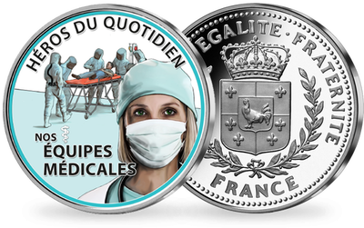 La frappe en argent «Nos héros du quotidien: équipes médicales»