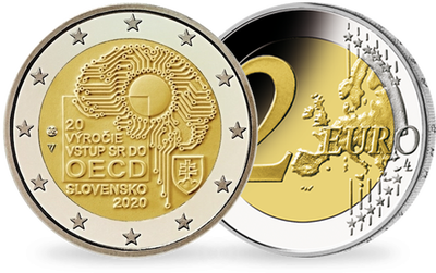 Monnaie de 2 Euros «20ème anniversaire de l'adhésion de la Slovaquie à l'OCDE» 2020