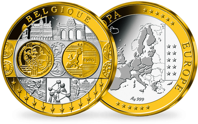 Première frappe en hommage à l'Euro en argent pur: «Belgique»