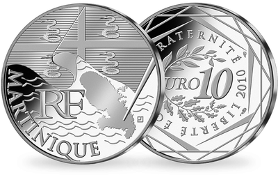Monnaie de 10 Euros en argent des régions «Martinique» 2010