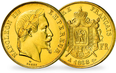 Monnaie de 50 Francs en or massif « Napoléon III Tête Laurée »
