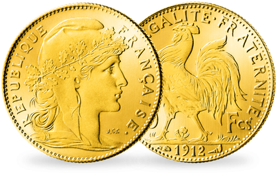 Monnaie de 10 Francs en or massif «Marianne IIIème République» 1899-1914