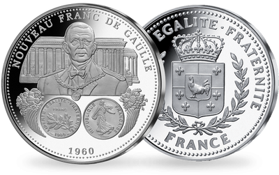Frappe en argent pur La France Victorieuse: «Le Nouveau Franc De Gaulle»