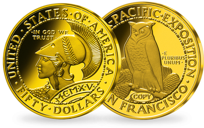 Frappe en or 1 Million de Dollars: «50 $ Panama-Pacifique»
