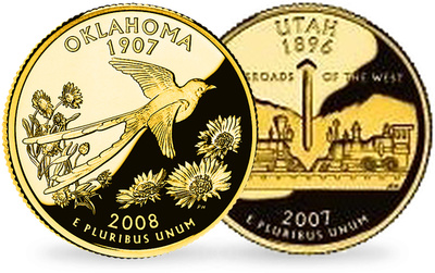 Set de 2 Quarter Dollars: «Utah» et «Oklahoma»