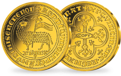 Frappe en argent doré à l'or pur « Agnel d'or - Philippe V 1316»  